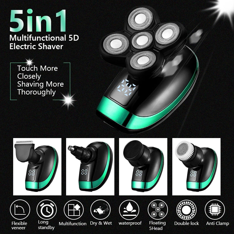 VelvetTrim 5 In one Men's Rechargeable Electric Shaver
