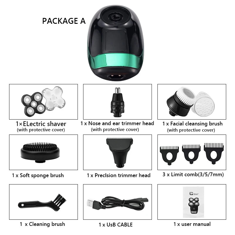 VelvetTrim 5 In one Men's Rechargeable Electric Shaver