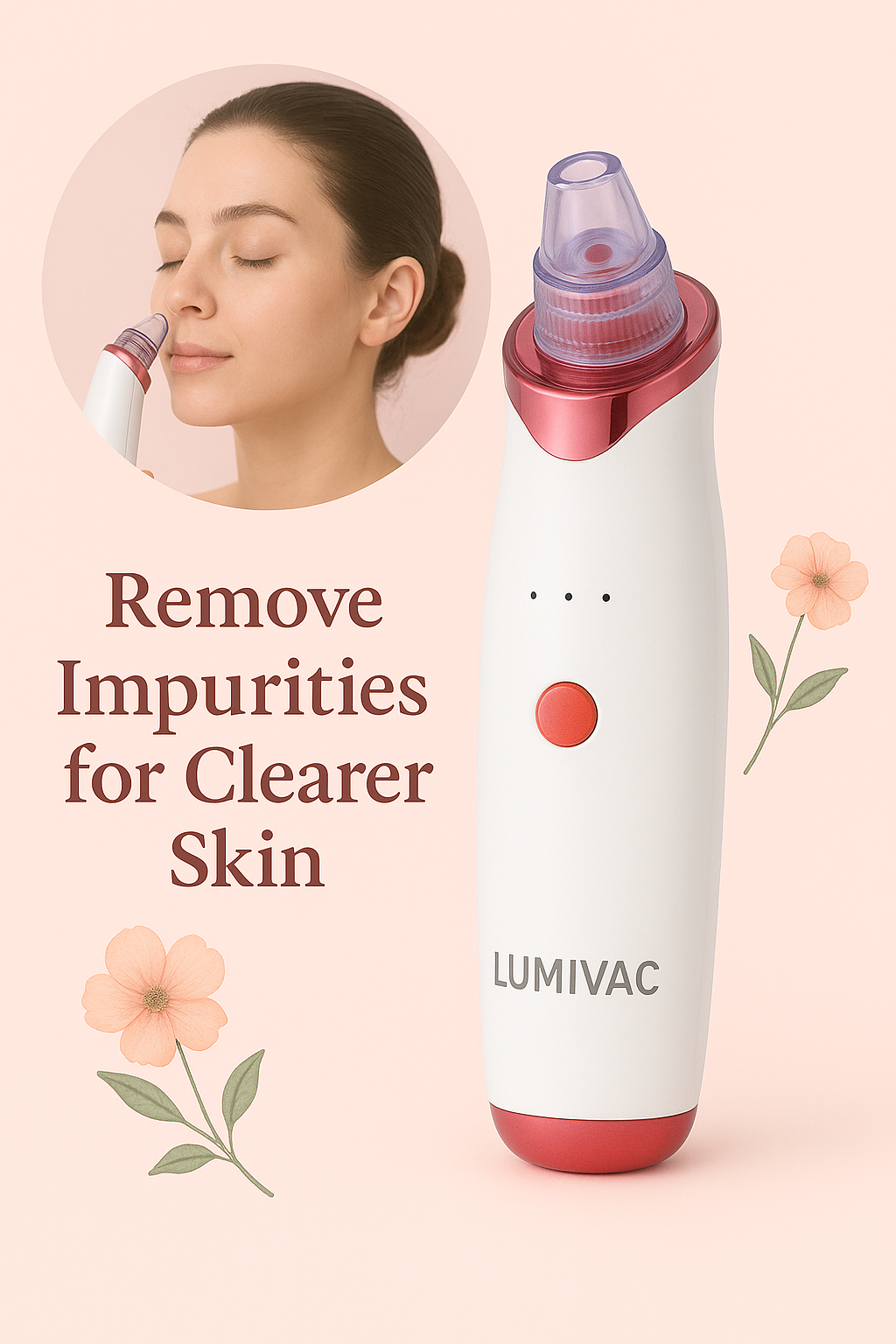 LumiVac Electric Vacuum Facial Blackhead Acne Remover