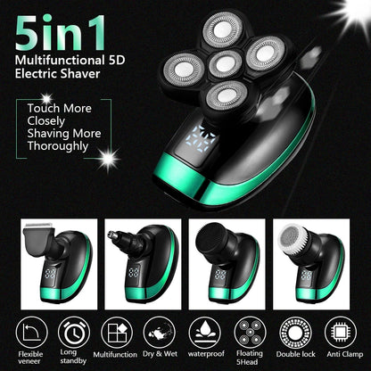 VelvetTrim 5 In one Men's Rechargeable Electric Shaver