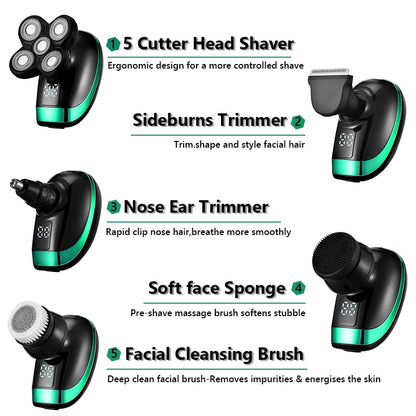 VelvetTrim 5 In one Men's Rechargeable Electric Shaver